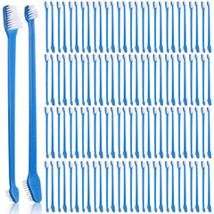 Gerrii dog toothbrush double-headed long handle blue for versatile reach