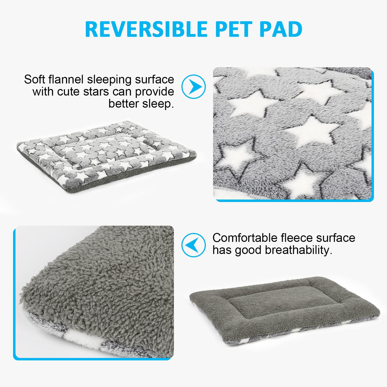 Kigmmro Dog Bed Mat breathable fleece surface for all-season comfort