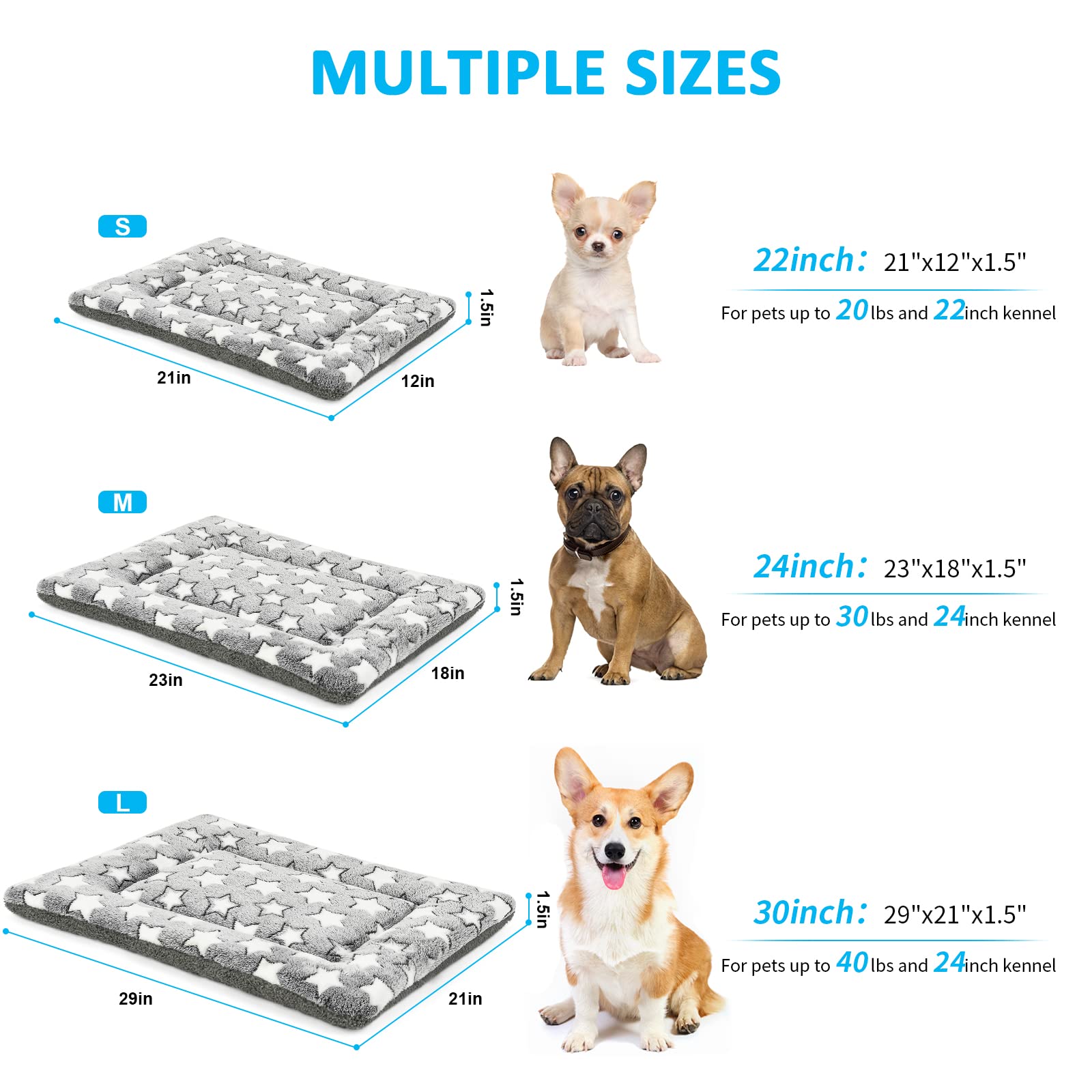 Kigmmro Dog Bed Mat suitable for small pets up to 20 lbs