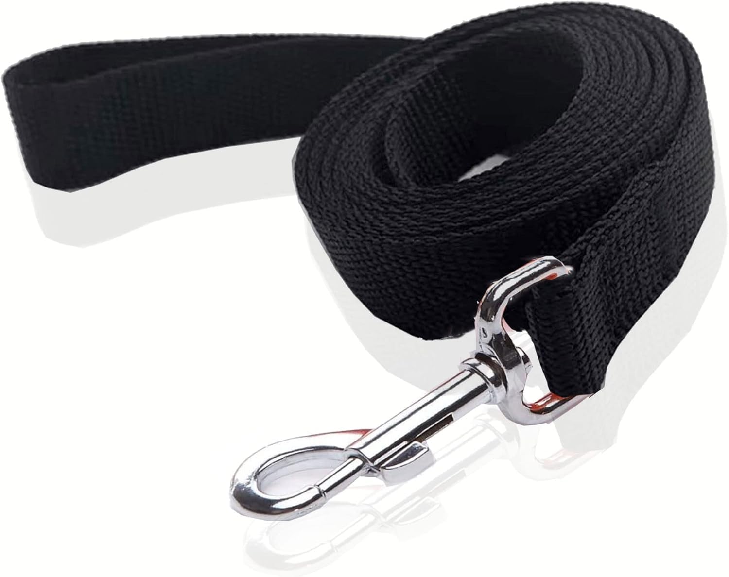 SALO nylon dog leash 8ft sideview black for controlled, comfortable walks