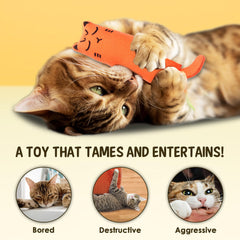 Vila Plush Cat Chews gum-massage action aids gentle chewing.