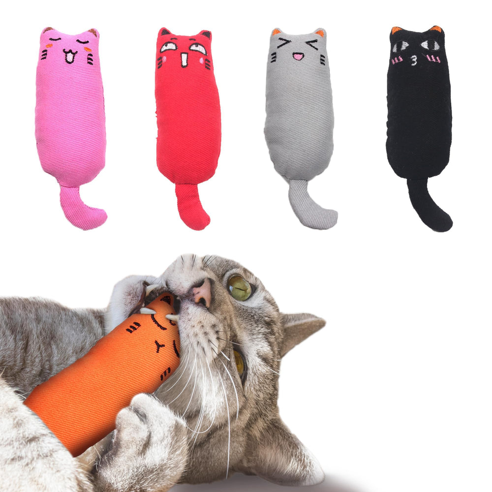 Vila Plush Cat Chews textured cotton fabric for gum massage and oral comfort.
