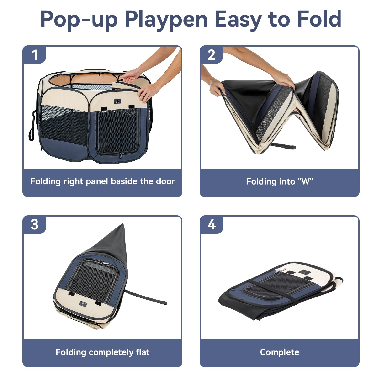 A 4 Pet removable-mesh-top provides 360-degree airflow and visibility for pets.
