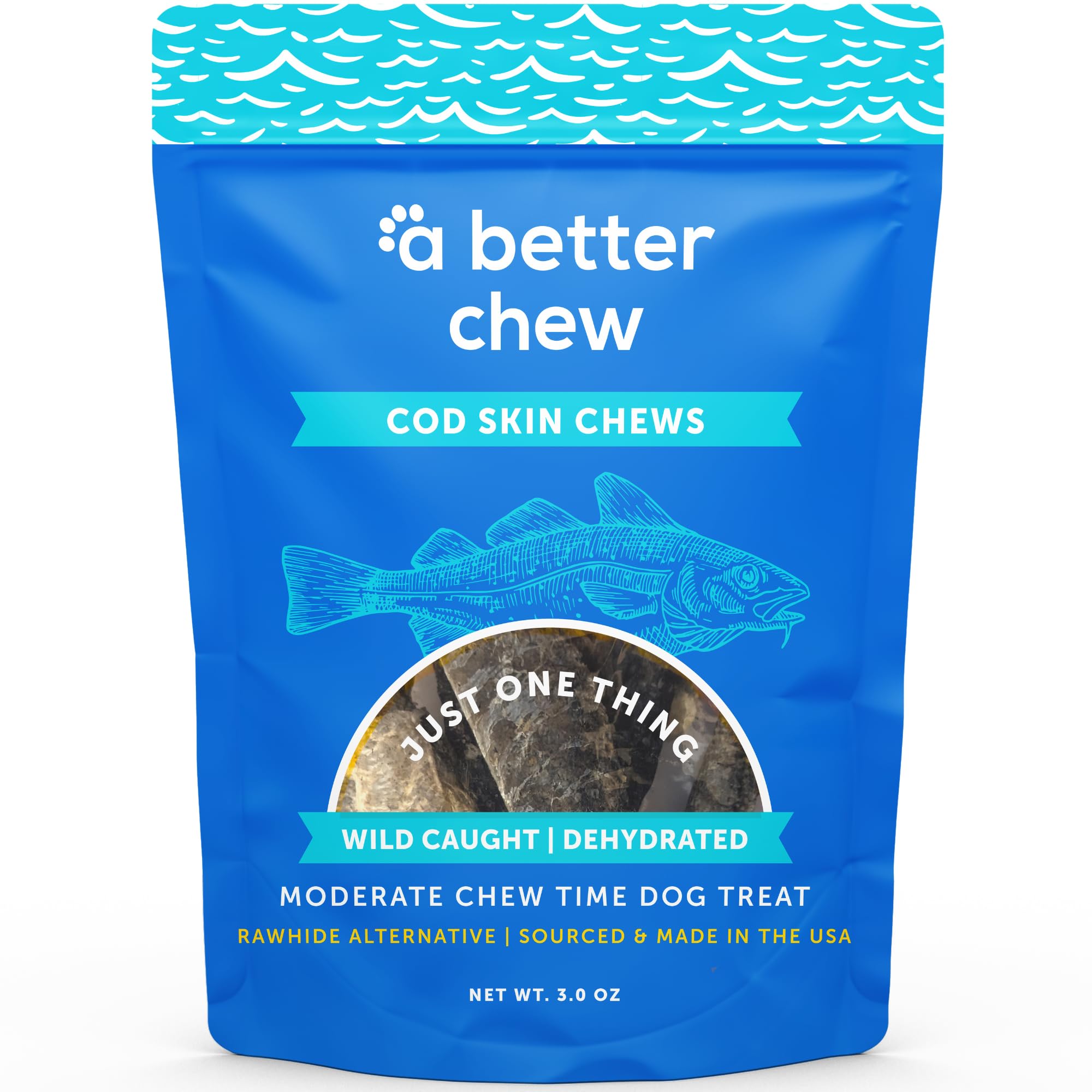 A Better CHEW wild caught cod skin pack for a long-lasting chew.