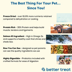 A Better Dog Food broccoli and carrots mix shows visible whole ingredients