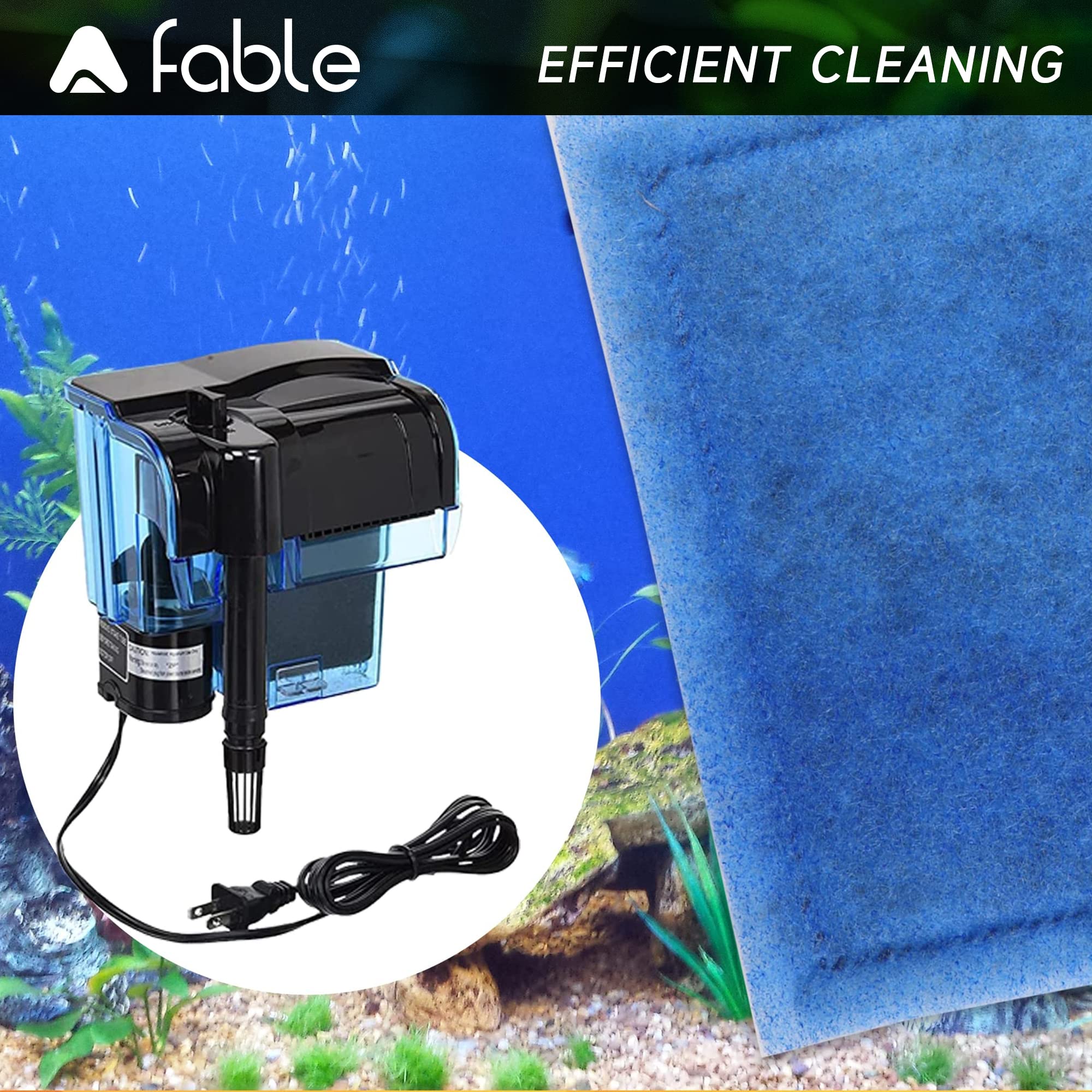 A Fable replacement recommended every 2–4 weeks to help maintain water quality.