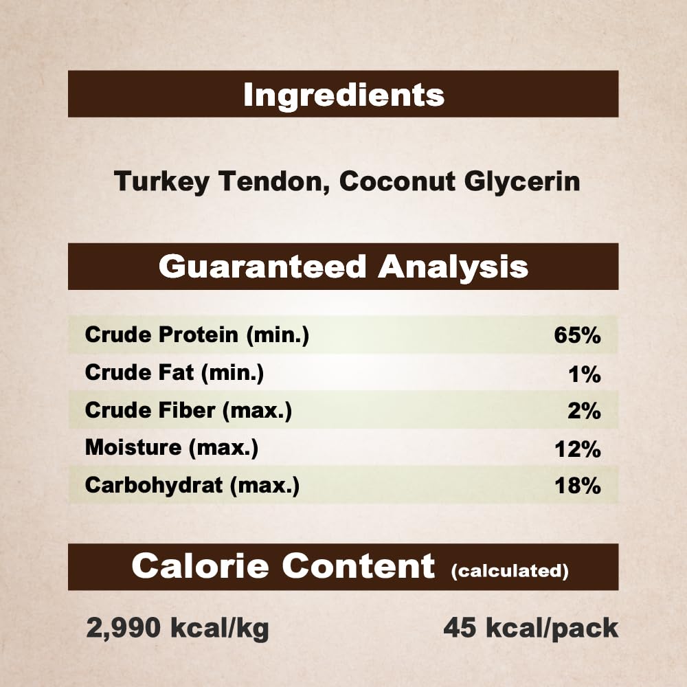 A Freschi srl tendones de pavo para perros, digestibilidad suave para estómagos sensibles