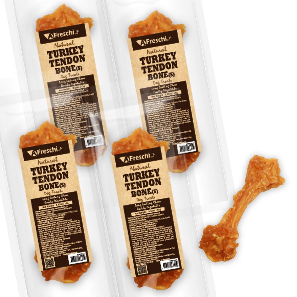 A Freschi srl tendones de pavo para perros, masticación duradera para perros activos