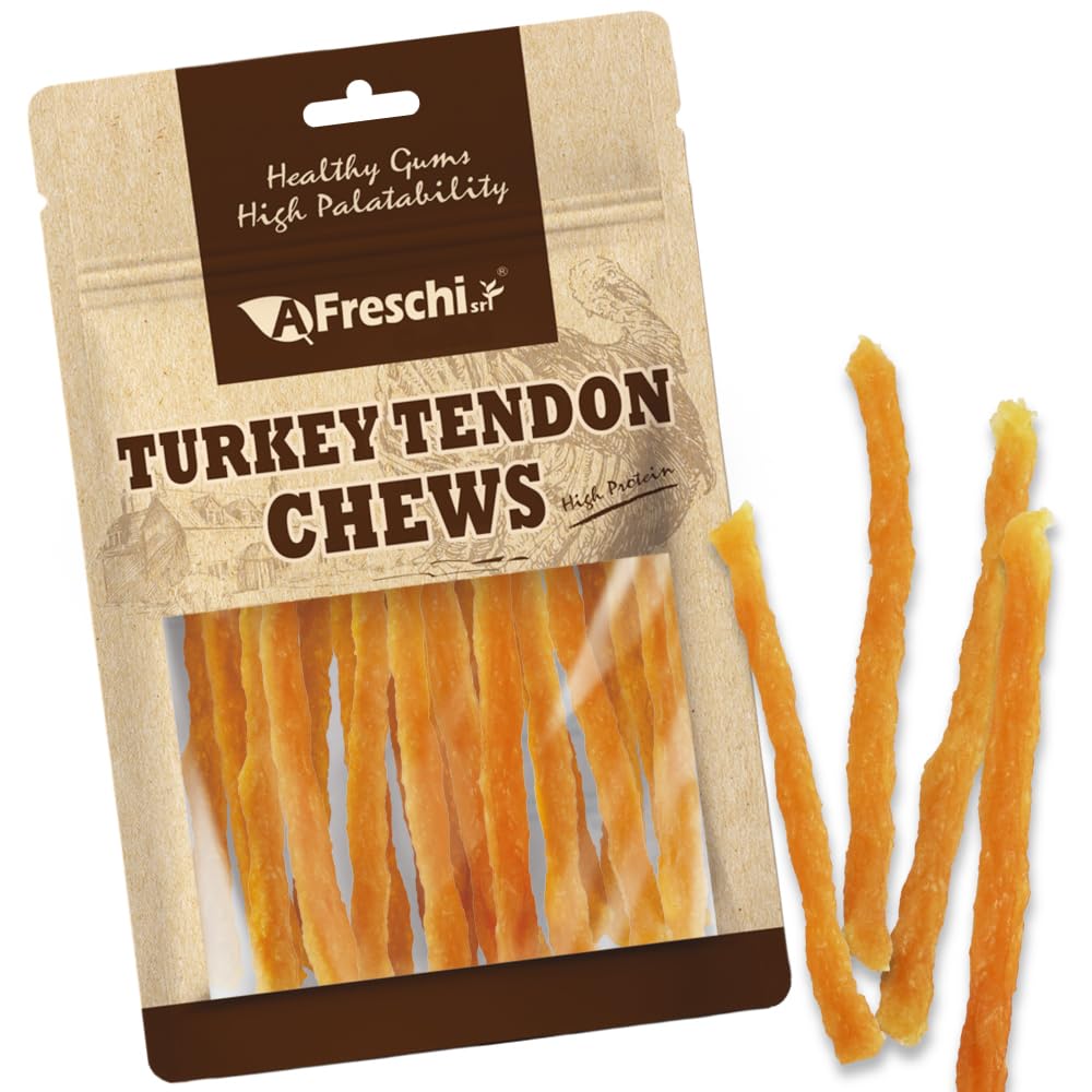 A Freschi srl tendones-pavo-para-perros: snack proteico natural para recompensas diarias