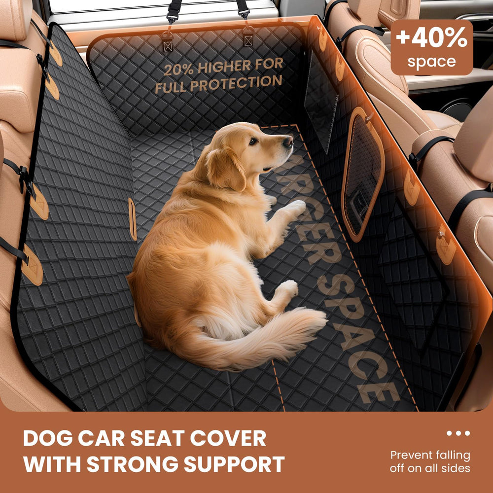 A-Pce waterproof TPU seat cover over Oxford fabric shields seats from spills and mud
