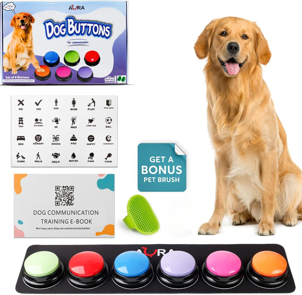 A-URA Dog Buttons communication-panel enables clear training cues.