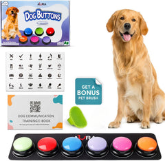 A-URA Dog Buttons communication-panel enables clear training cues.