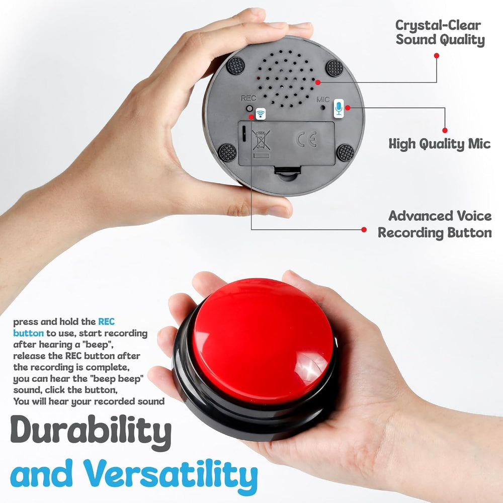 A-URA Dog Buttons multi-button-setup supports scalable training with 4, 6, or 8 buttons.