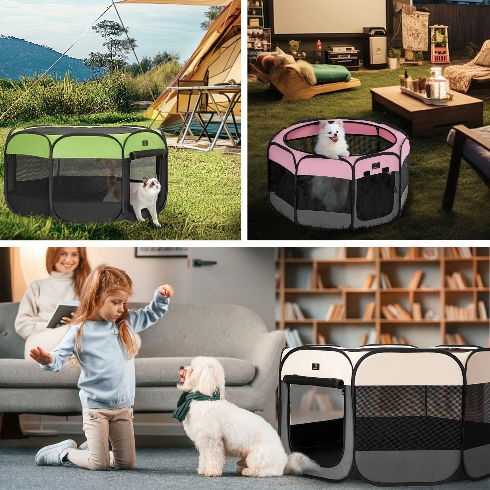 A4 Pet secure zippered door offers easy access.