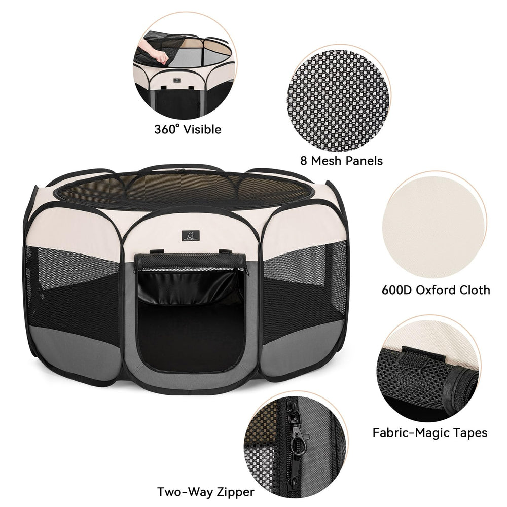 A 4 Pet waterproof bottom panel protects floors during use.
