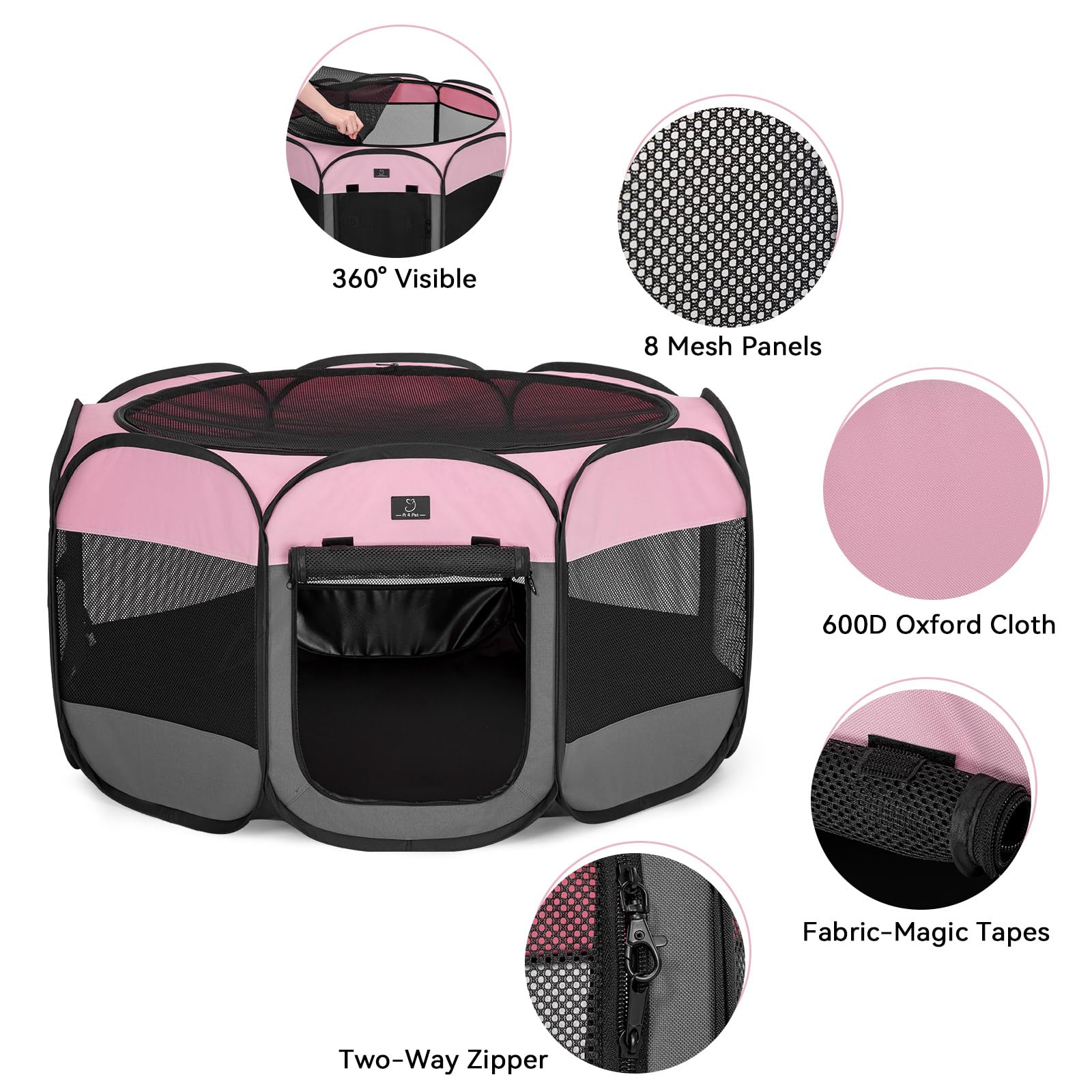 A4 Pet waterproof bottom keeps floors clean during play and potty training.