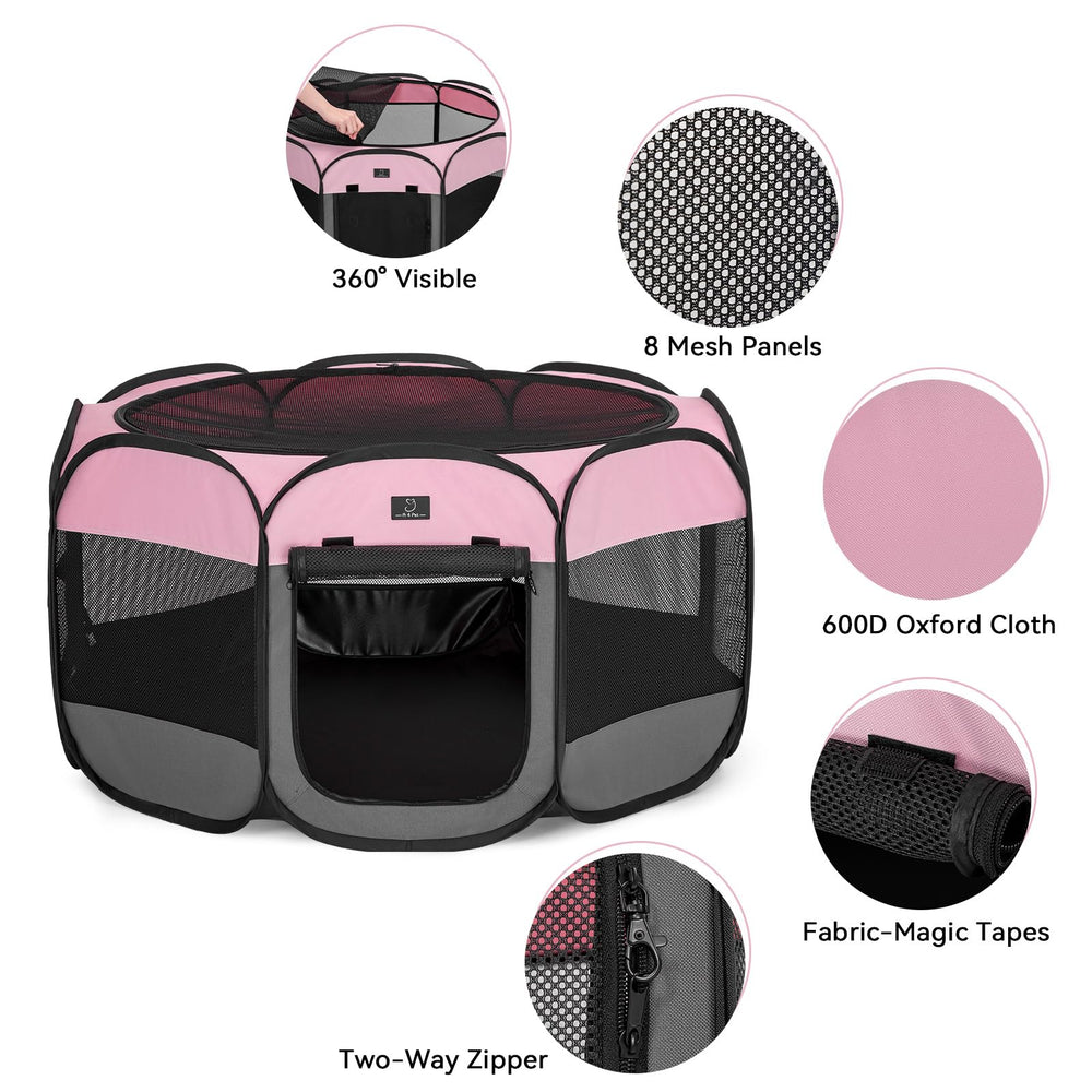 A4 Pet waterproof bottom keeps floors clean during play and potty training.