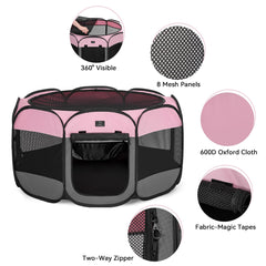 A4 Pet waterproof bottom keeps floors clean during play and potty training.