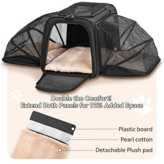 A4Pet collapse-storage-under-seat design demonstrates quick packing after flights.
