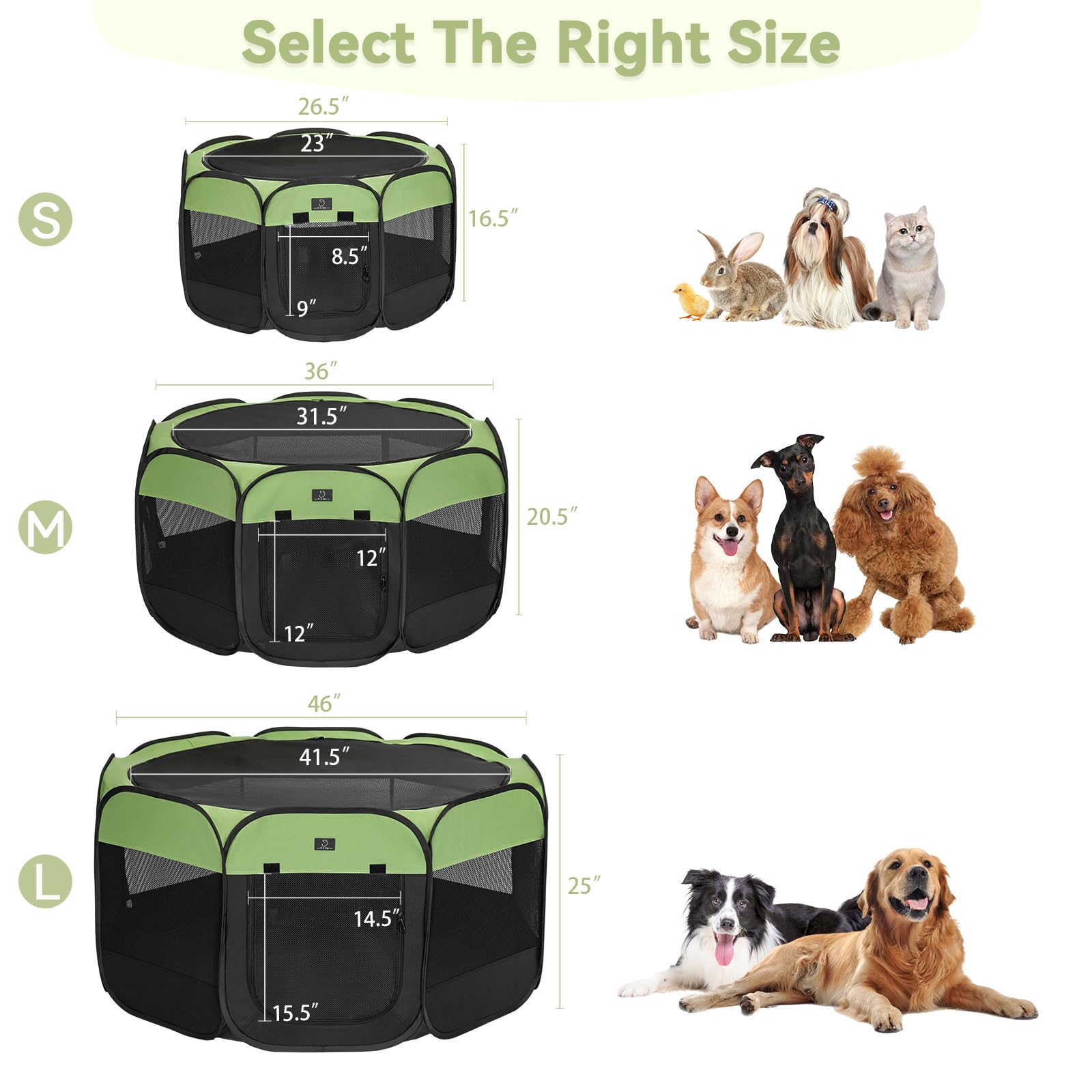 A4 Pet portable dog playpen zipper close-up shows secure entry for safe containment.
