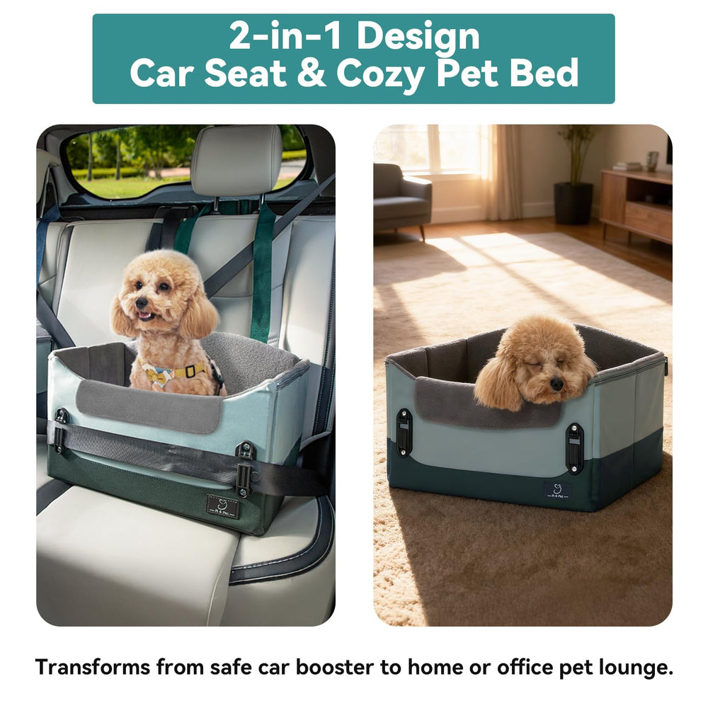 A4Pet upgraded dog car seat foldable design emphasizes easy transport and on-the-go use.