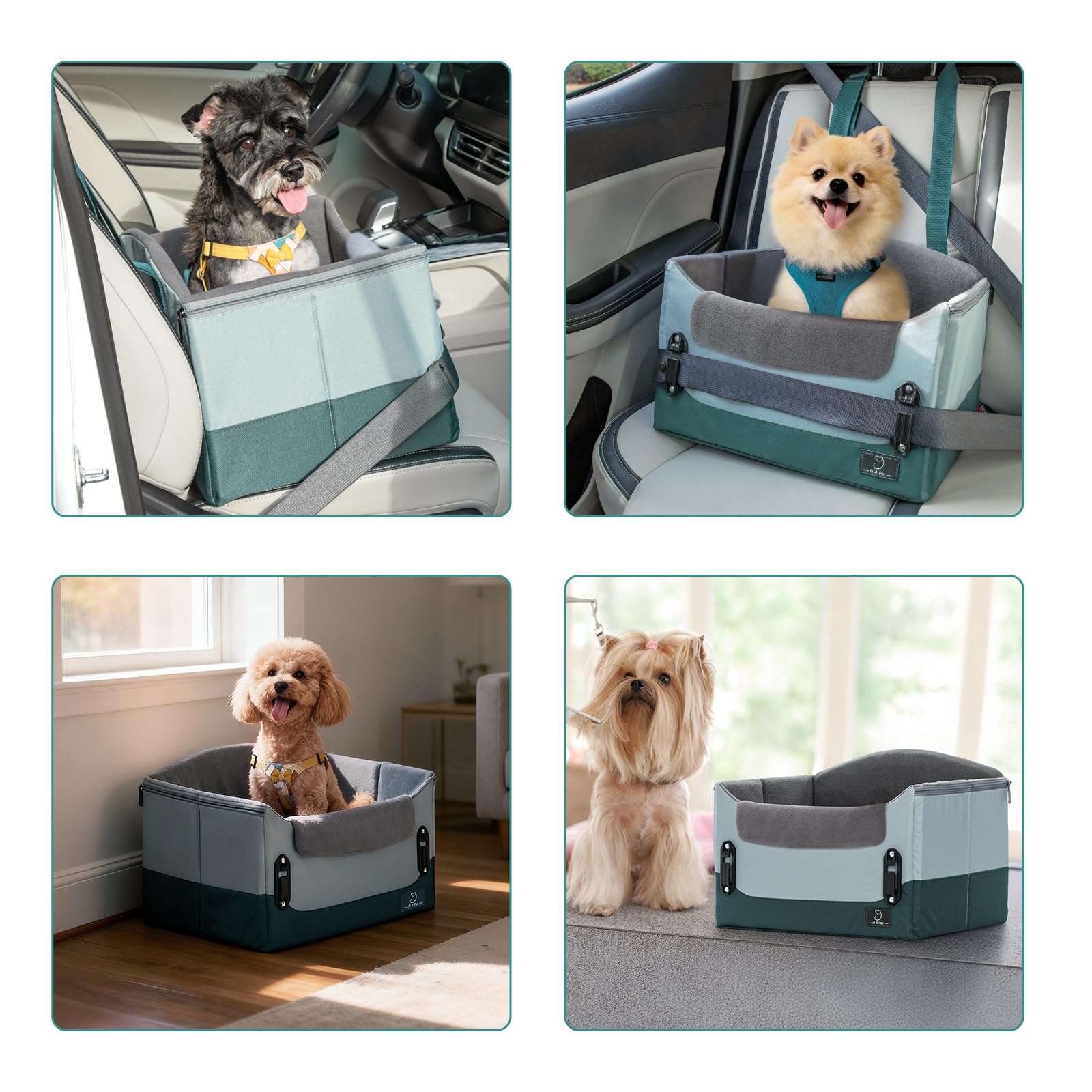 A4Pet upgraded dog car seat tether leash provides secure restraint during travel.