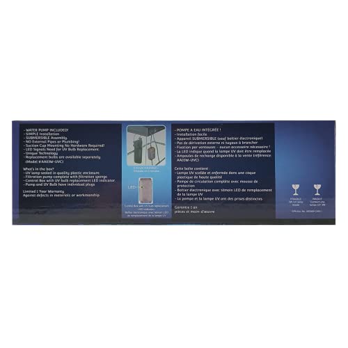 AA GKM3W mini internal UV power head delivers 50 GPH pump flow for steady circulation