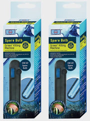 AA GKM9W internal UV spare bulb twin pack for clearer aquarium water and easy maintenance.