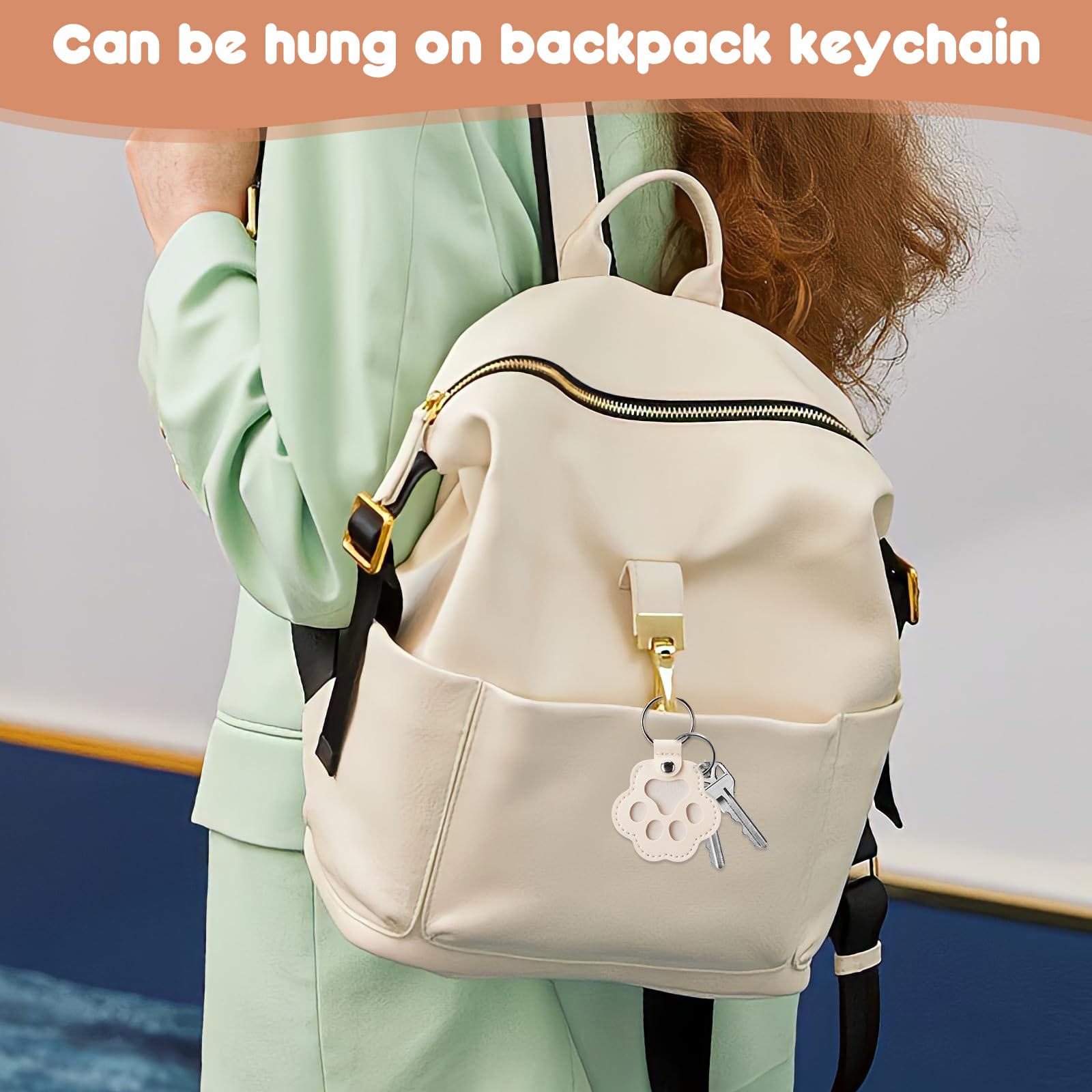 Aanqilze beige color option keychain offers versatile memorial accessory