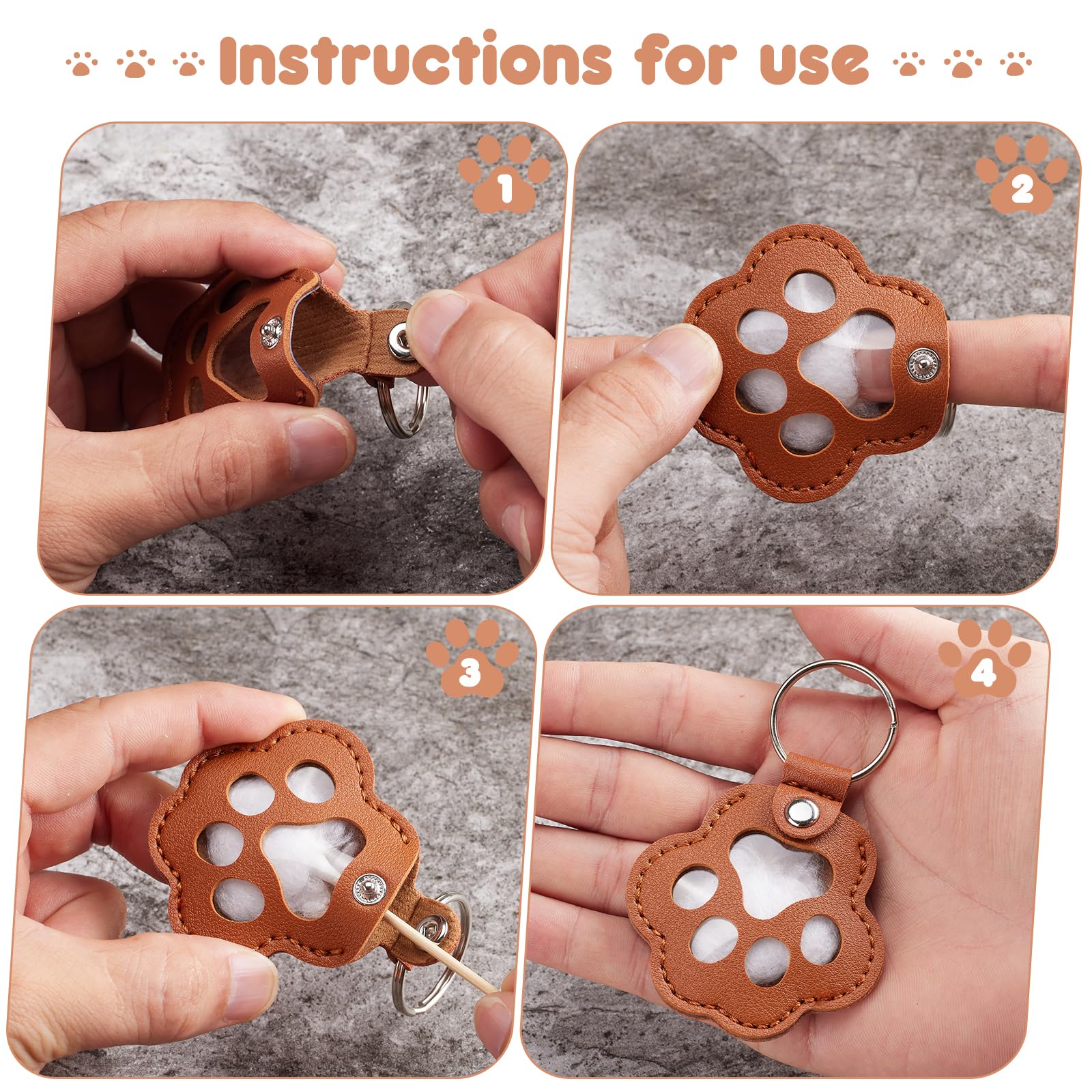 Aanqilze dark brown color option keychain pairs with any bag or keyring