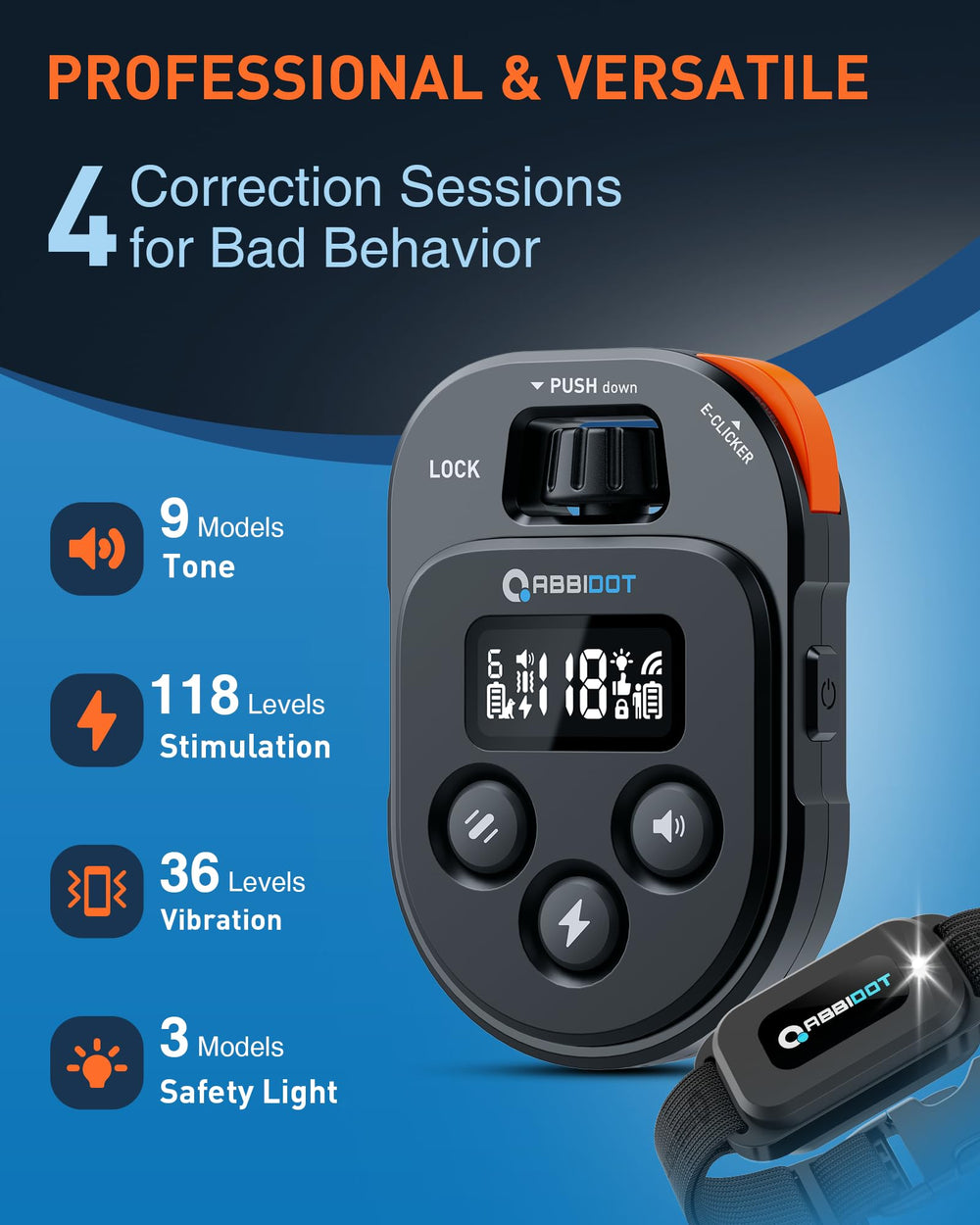 ABBIDOT shock collar waterproof IPX7 demonstrates reliable rain performance