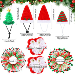 Abbylike 4-piece Christmas costume pack fits multiple pets