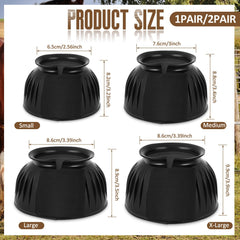 Abbylike bell boots rubber material closeup showing soft, flexible protection