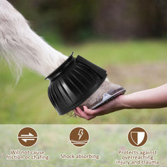 Abbylike bell boots wrap and loop closure image for easy secure fitting