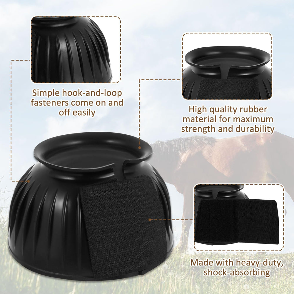 Abbylike bell boots pair-pack image shows a 2-pair set for multiple horses or sessions.
