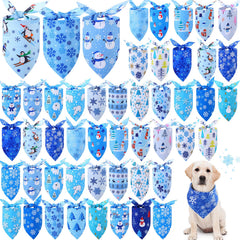 Abbylike blue snowflake bandana adds festive winter style for pet photos