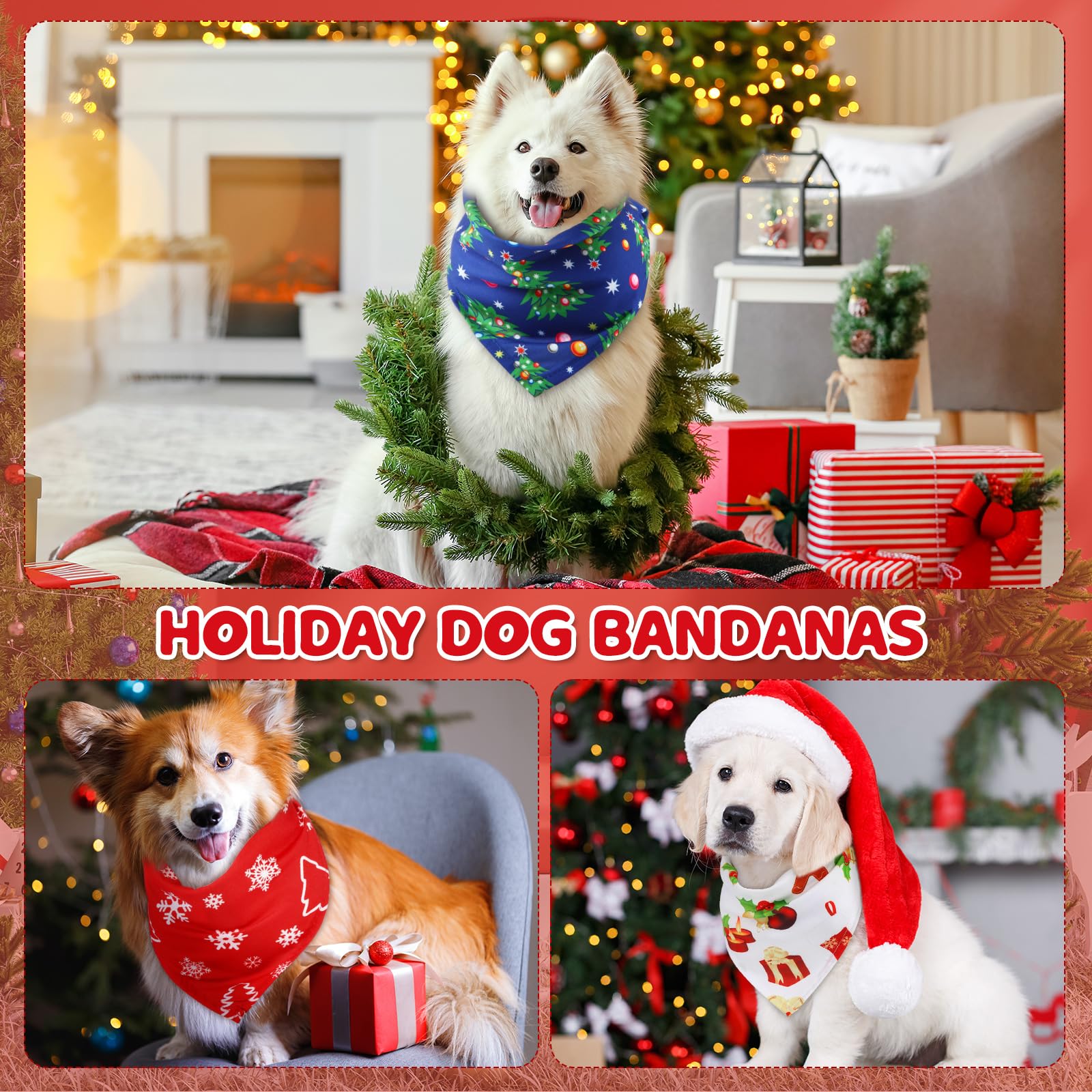 Abbylike polyester Christmas bandana breathable for extended wear