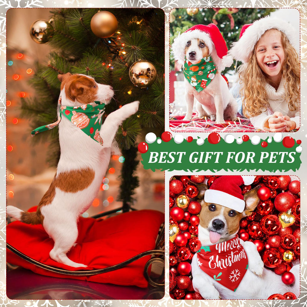 Abbylike Christmas tree-pattern bandana to dress up dogs
