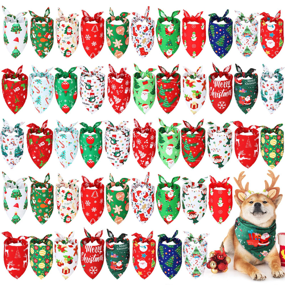 Abbylike Christmas bandana with snowman pattern for festive pet photos and costumes.