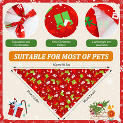 Abbylike Christmas dog bandana Christmas-tree design boosts festive pet photos