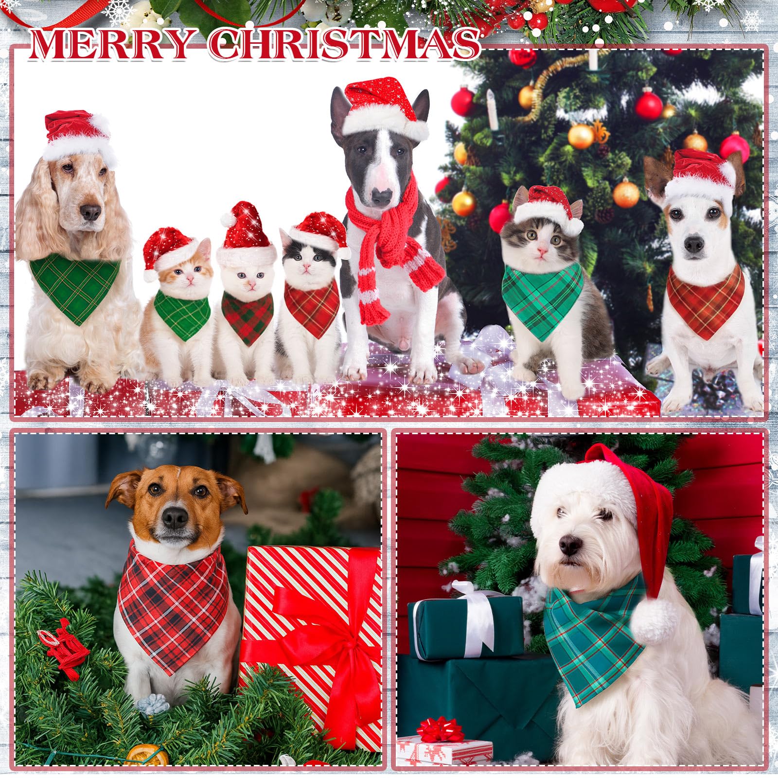 Abbylike Christmas party dog bandana collection offers versatile holiday accents