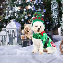 Abbylike Christmas pet headband with fairy elements adds festive charm