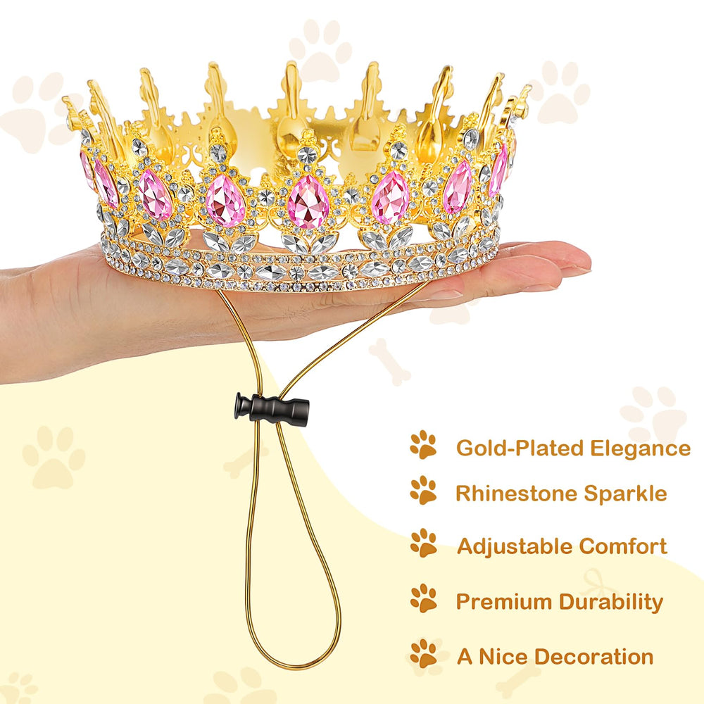 Abbylike crown with adjustable rope on dog for secure wear