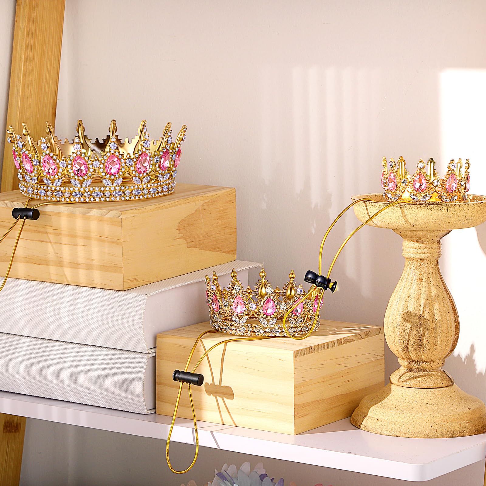 Abbylike crown features elastic band and buckle for reliable stay-put wear