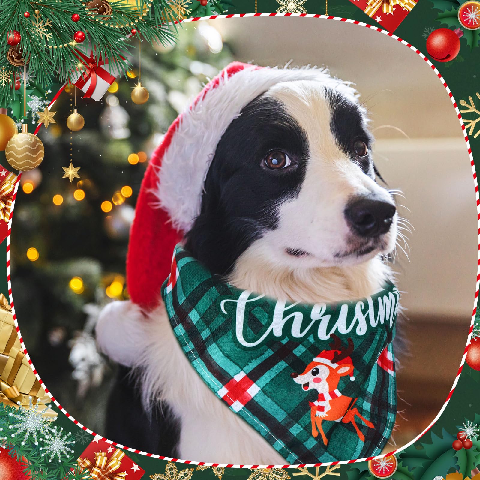 Abbylike Christmas gift-pack bandana set offers versatile styling for pets.