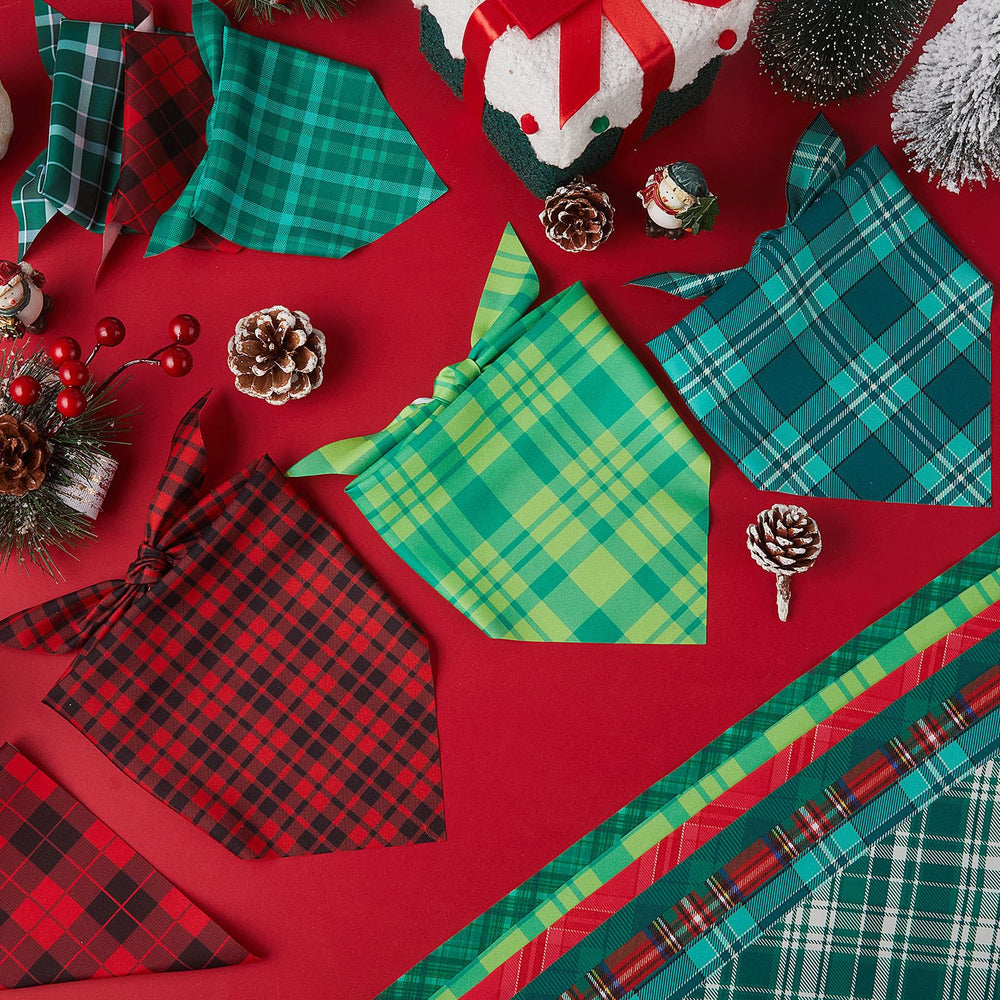 Abbylike dog bandana worn on dog photo prop highlights festive outfit ideas