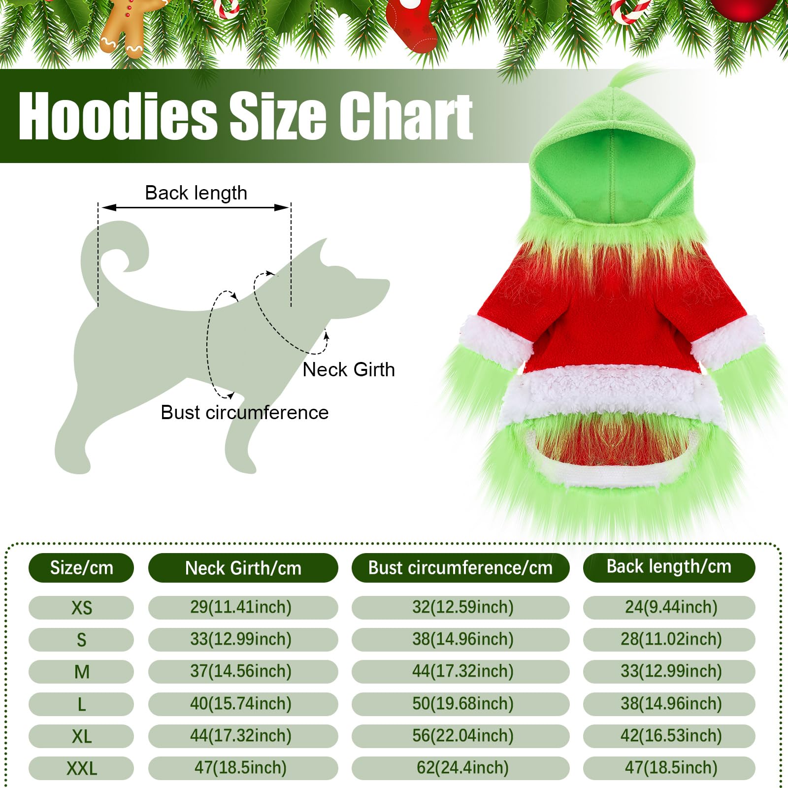 abbylike dog christmas outfit hoodie hat back view cozy holiday style