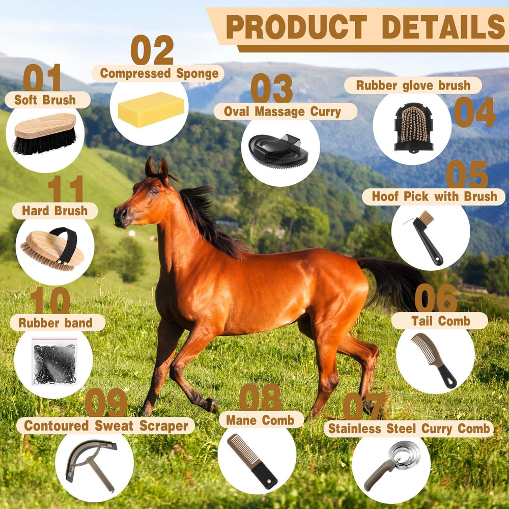 Abbylike hard brush for deep cleaning and dirt lifting on horse coat