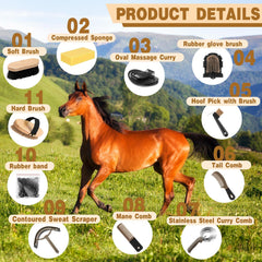 Abbylike hard brush for deep cleaning and dirt lifting on horse coat