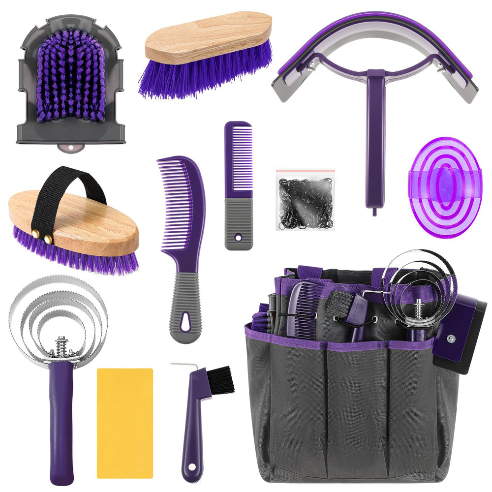 Abbylike horse grooming kit organizer tote keeps tack room tidy and portable.
